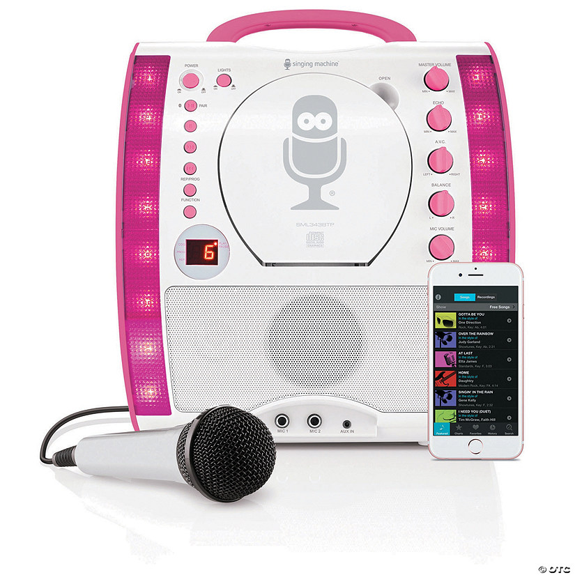 Portable PlugnPlay Karaoke System with Wired Microphone Discontinued