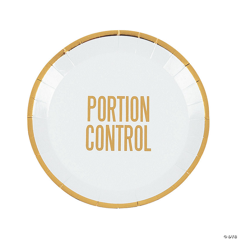 Portion Control Party Paper Plates - 12 Ct. Image