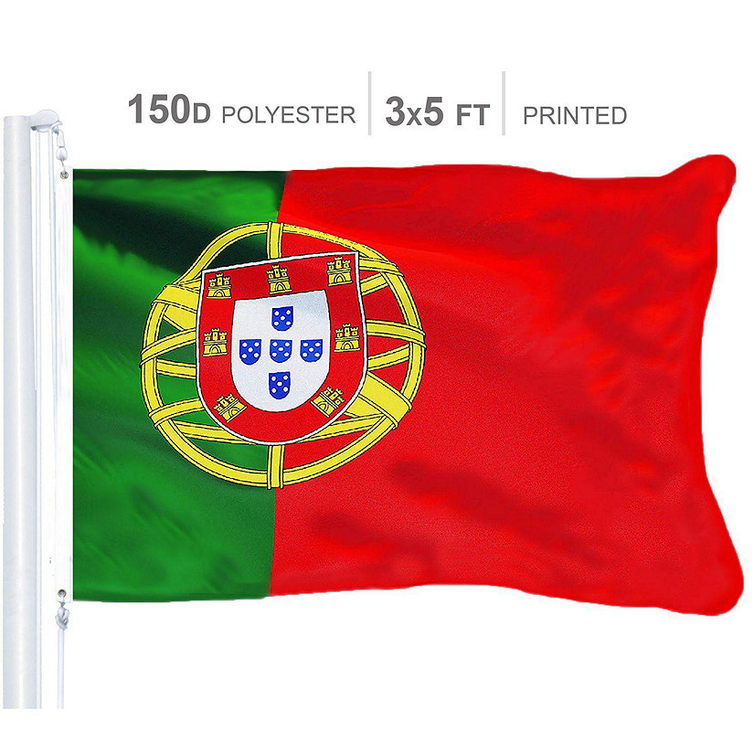 Portugal Portuguese Flag 150D Printed Polyester 3x5 Ft Image
