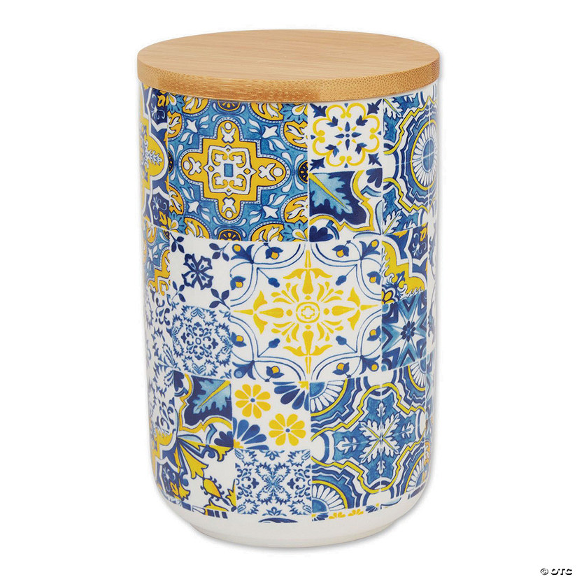 Portuguese Azulejos Ceramic Treat Canister Image