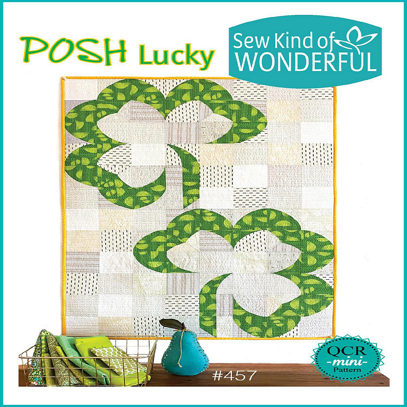 Posh Lucky Pattern 28&#34;x42&#34; Using Quick Curve Mini Ruler by Sew Kind of Wonderful Image