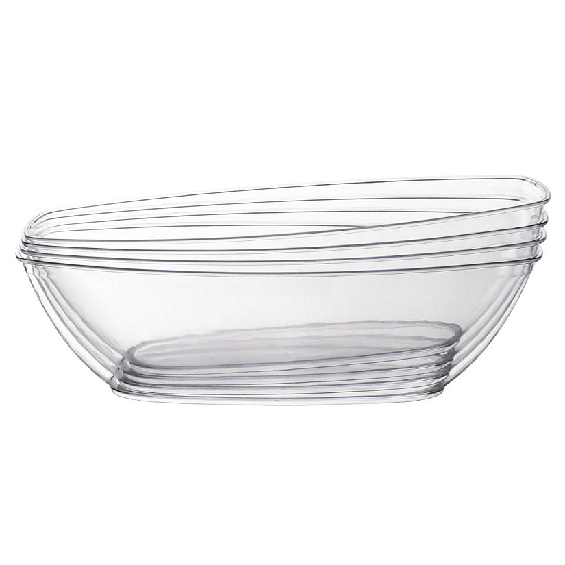 Posh Setting Clear Oval Salad Bowl - 72 oz. - 4 Pack Image