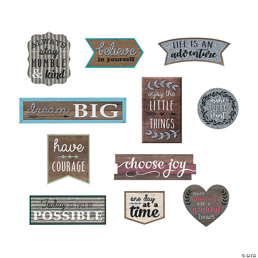 Positive Sayings Clingy Thingies<sup>&#174;</sup> Wall Clings - 11 Pc. Image