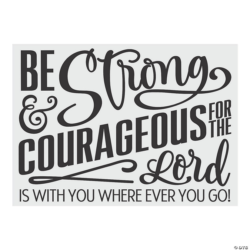 Positively Simple Be Strong and Courageous Wall Decal Image