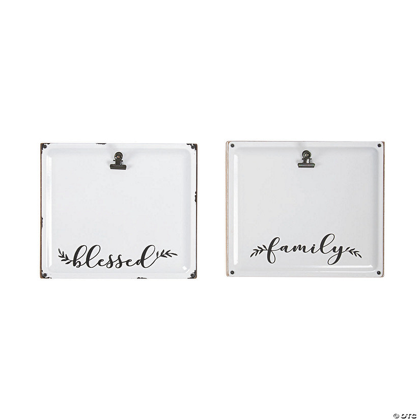 Positively Simple Blessed & Family Photo Clip Tabletop Signs Image