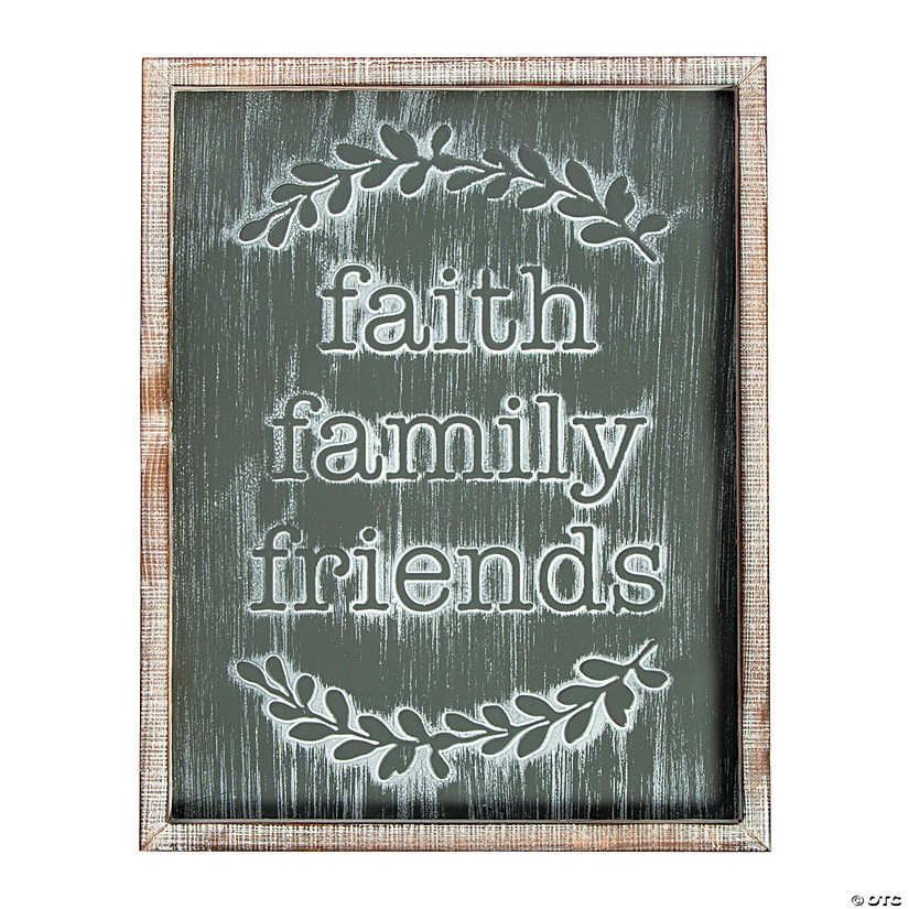 Positively Simple Faith Family Friends Sign Image