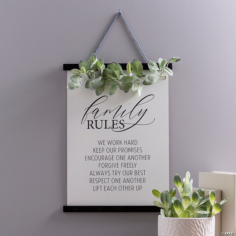 Positively Simple Family Rules Wall Sign Image
