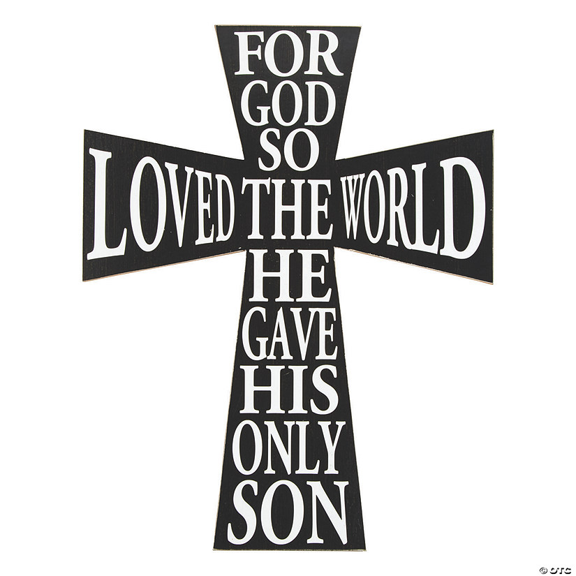 Positively Simple For God So Loved the World Wall Cross Image