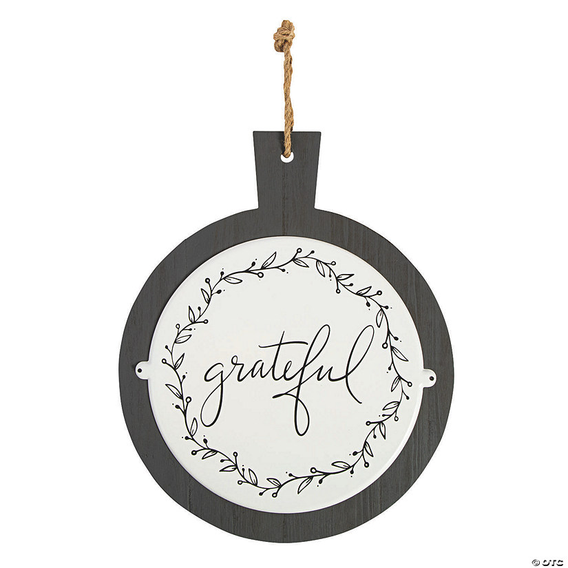 Positively Simple Grateful Wall D&amp;#233;cor Sign Image
