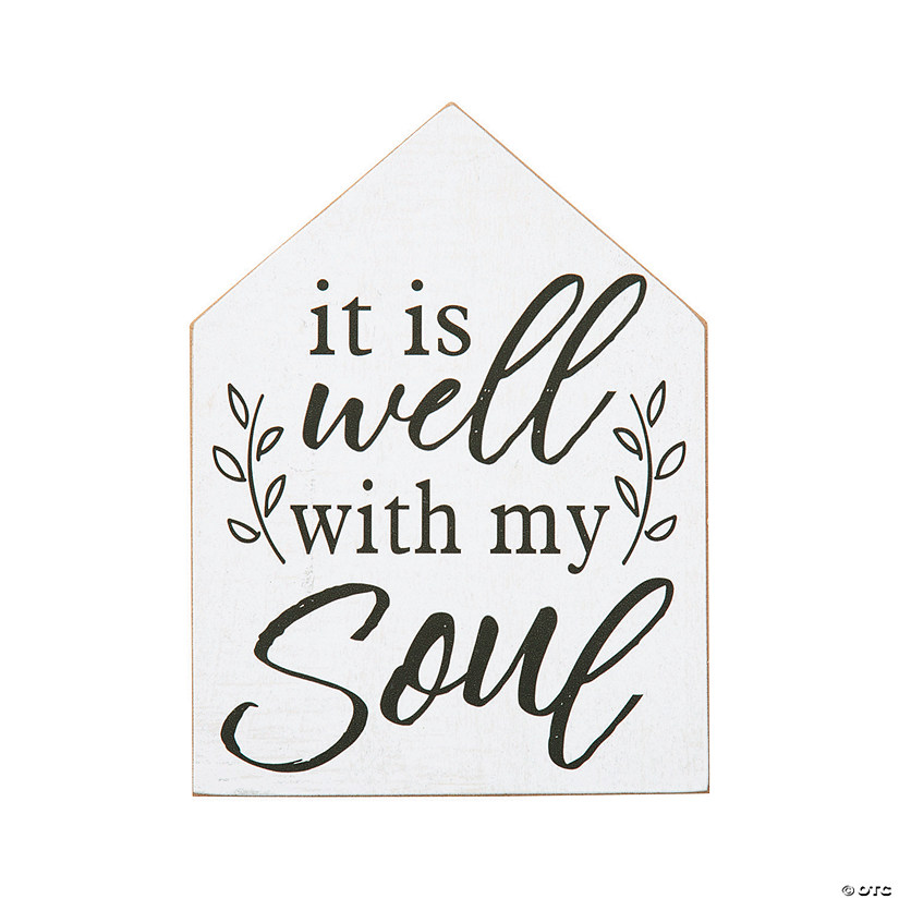 Positively Simple It Is Well With My Soul Tabletop Sign Image
