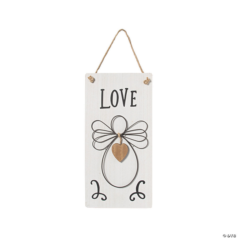 Positively Simple Love Angel Wall Sign Image