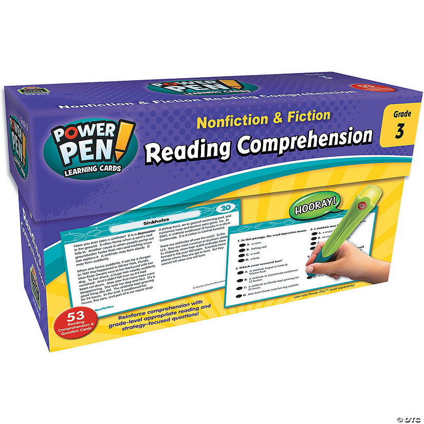 Power Pen Reading Comprehension Cards: Grade 3 Image