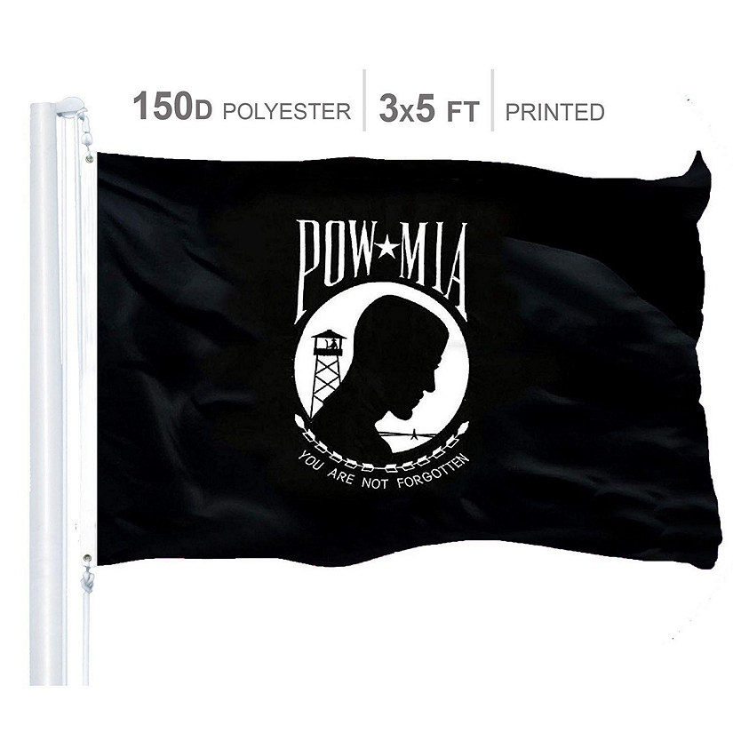 POWMIA Flag 150D Printed Polyester 3x5 Ft Image