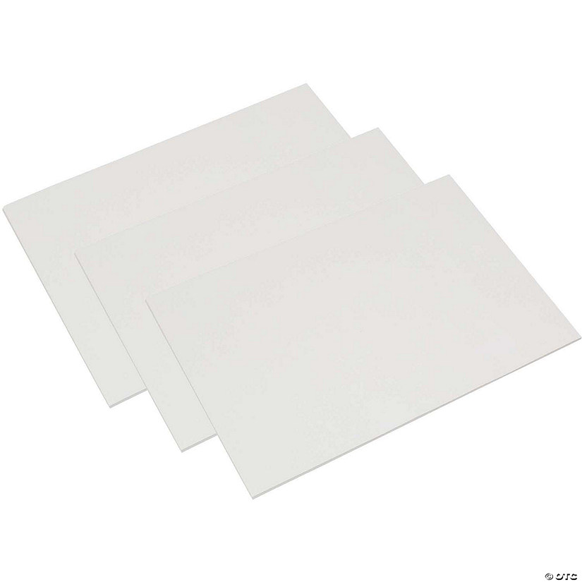 Prang Fingerpaint Paper, White, 16" x 22", 100 Sheets Per Pack, 3 Packs Image