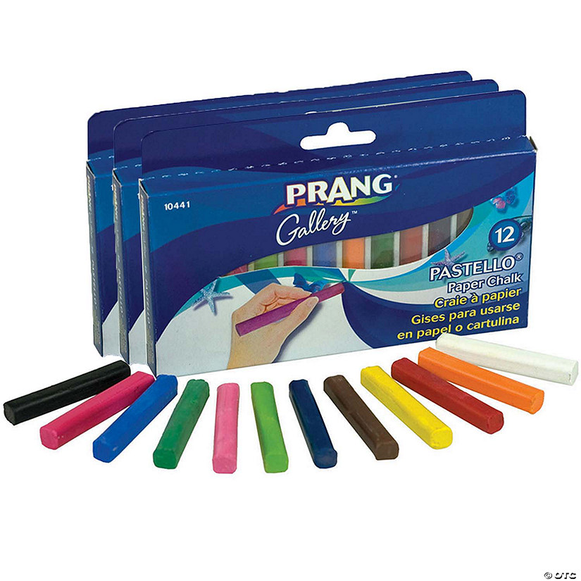 Prang Pastello Chalk Pastel, 12 Per Pack, 3 Packs Image
