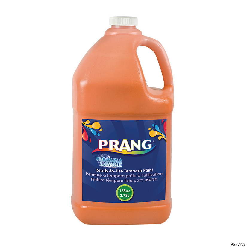 Prang Washable Tempera Paint, Orange, 1 Gal Image