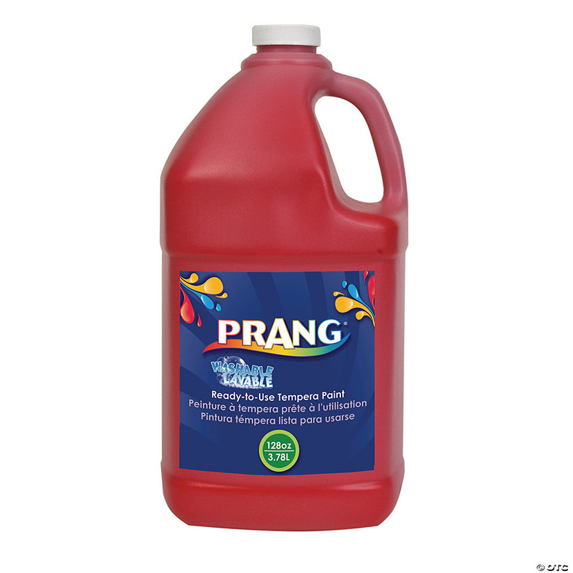 Prang Washable Tempera Paint, Red, 1 Gal Image