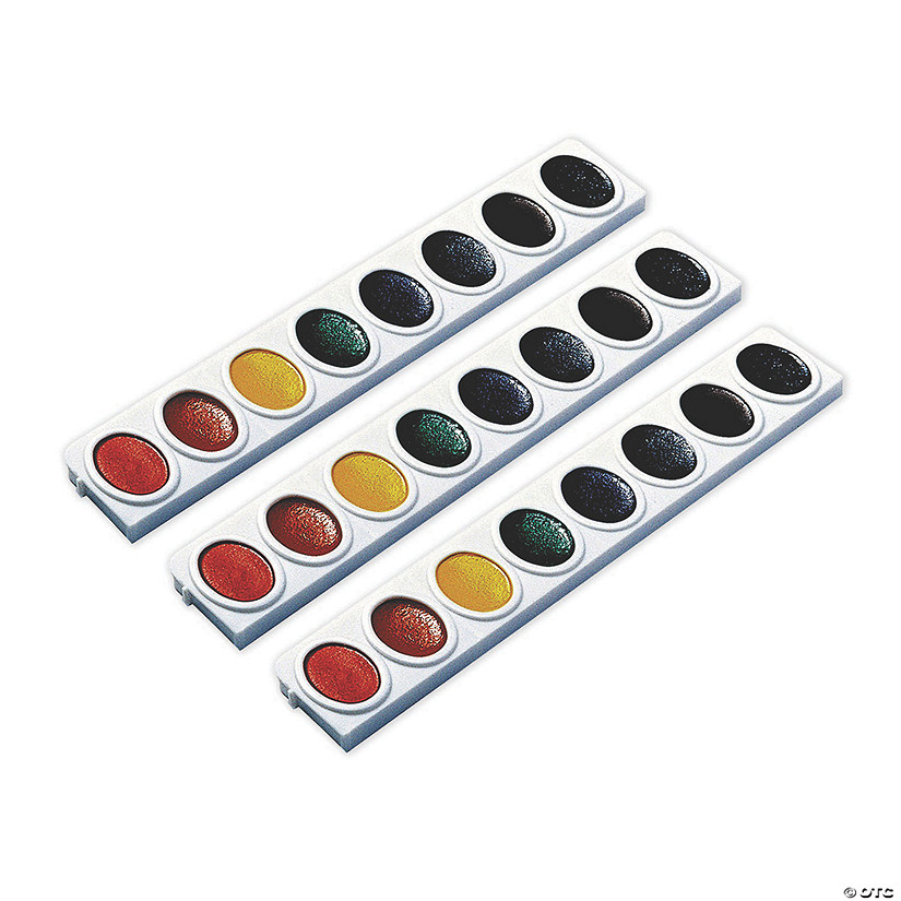 Prang&#174; Watercolors, Oval Pan Refill Tray, 8 Colors, 9 Trays Image