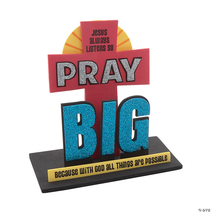 Pray Big Stand-Up Cross Craft Kit - Makes 12 Image