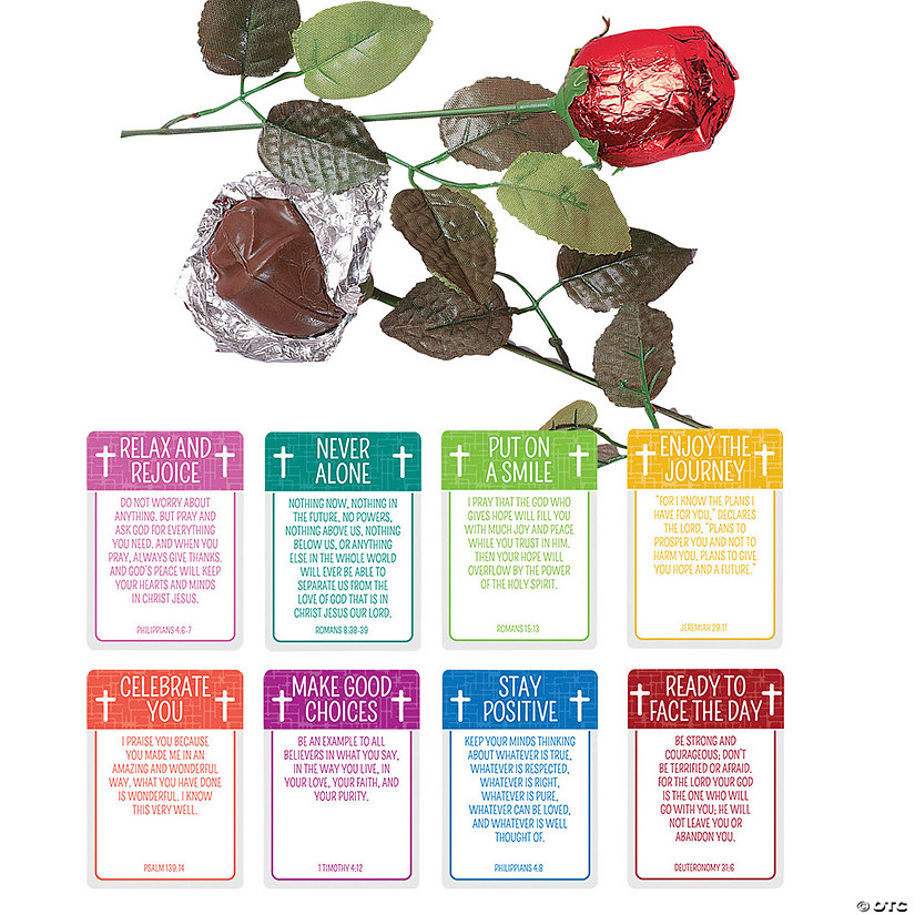 Prayers to Share Chocolate Rose Gift Kit for 48 &#8211; 96 Pc. Image