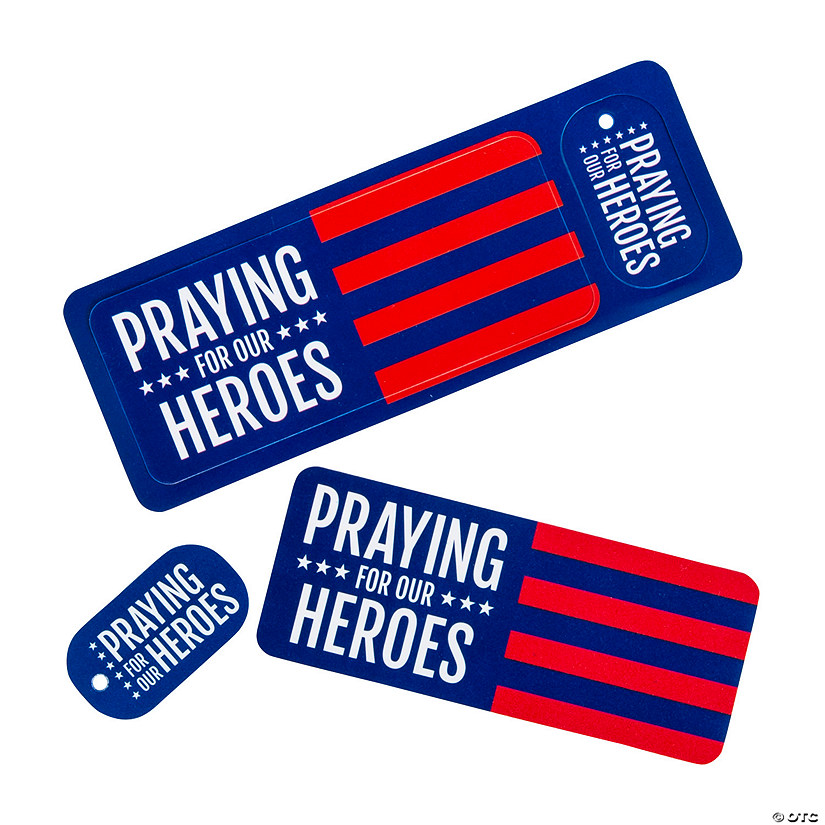 Praying for Our Heroes Bookmarks & Keychain Tags - 24 Pc. Image