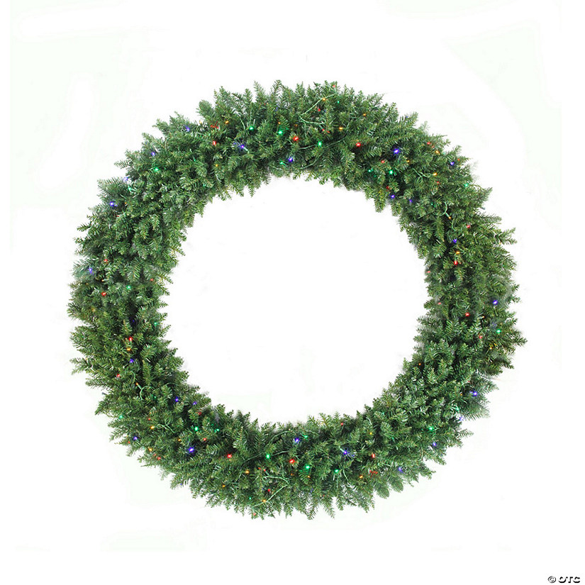 Pre-Lit Buffalo Fir Commercial Artificial Christmas Wreath - 5-Foot  Multi LED Lights Image