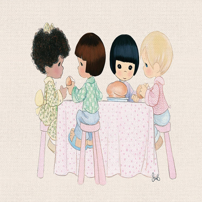 Precious Moments Friends Having Lunch Canvas Art 8X10 Image