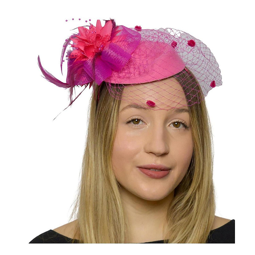 Precious Pink Fascinator Adult Costume Hat Image