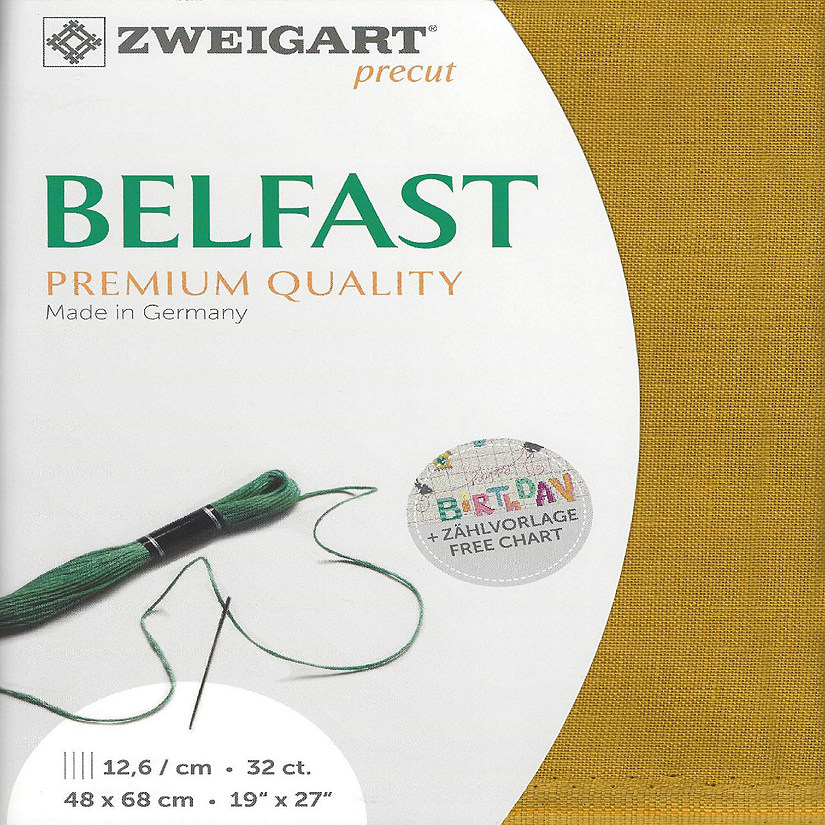 Precut Zweigart Belfast 32 count Curry 3609/3008 Image
