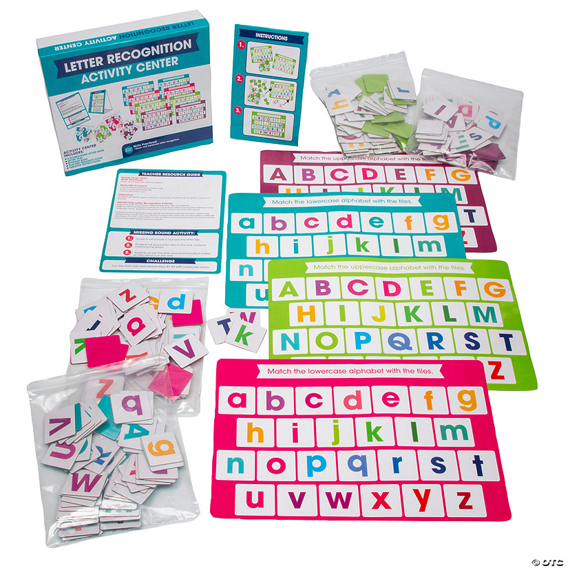 PreK Letter Recognition Educational Activity Classroom Center Kit - 35 Pc. Image
