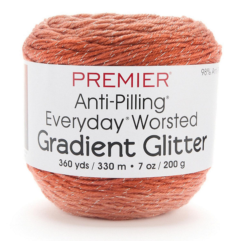 Premier Everyday Worsted Gradient Glitter Yarn-Terracotta Tones Image