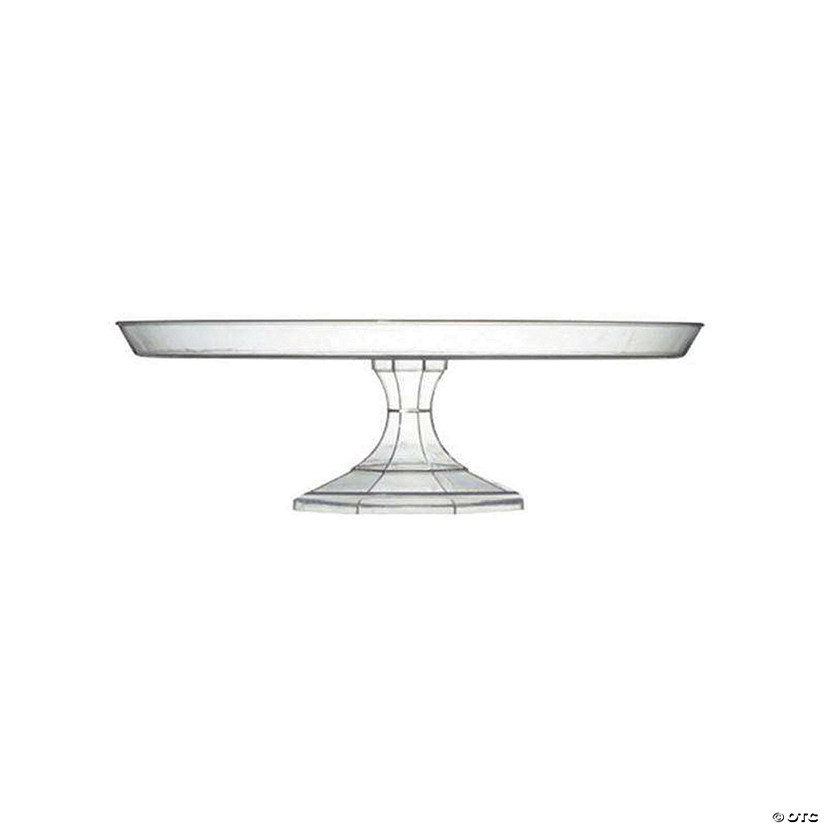 Premium 10.5" Clear Small Round Plastic Cake Stands (12 Cake Stands) Image