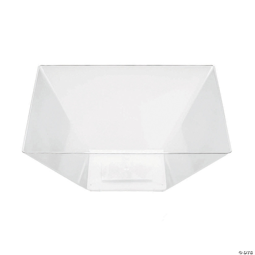 Premium 3 qt. Clear Square Plastic Serving Bowls (24 Bowls) Image
