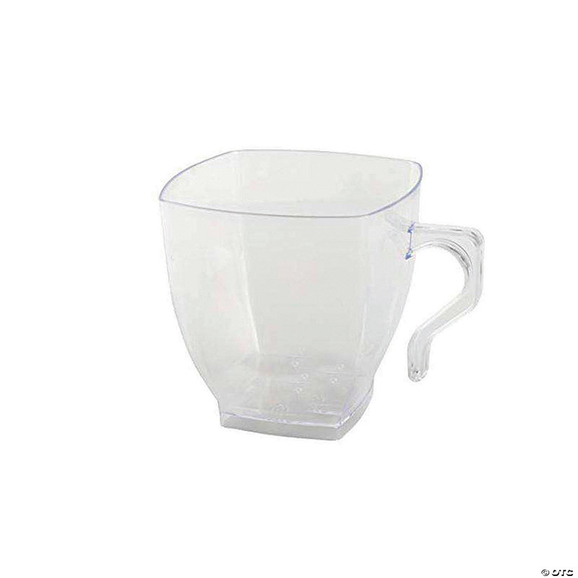 Premium 8 oz. Clear Square Plastic Coffee Mugs (192 Mugs) Image