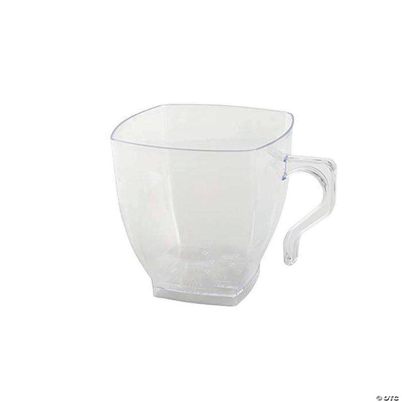 Premium 8 oz. Clear Square Plastic Coffee Mugs (192 Mugs)