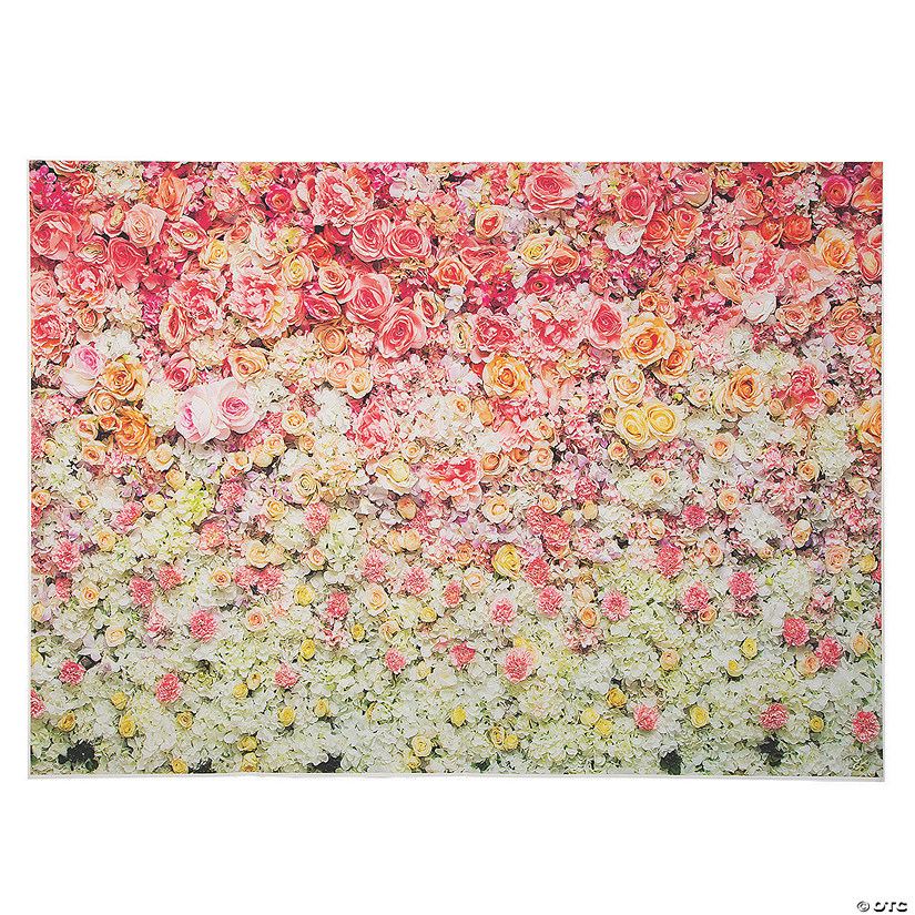 Premium Bright Pink Floral Polyester Backdrop Image
