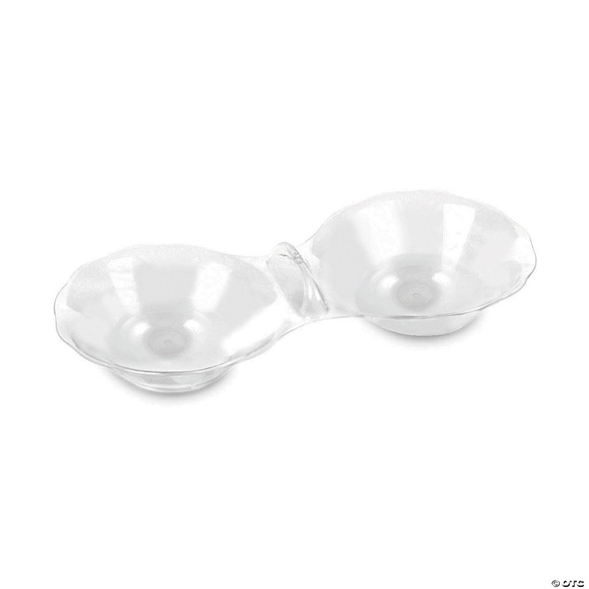 Premium Clear Round 2-Hole Mini Plastic Bowls (288 Bowls) Image