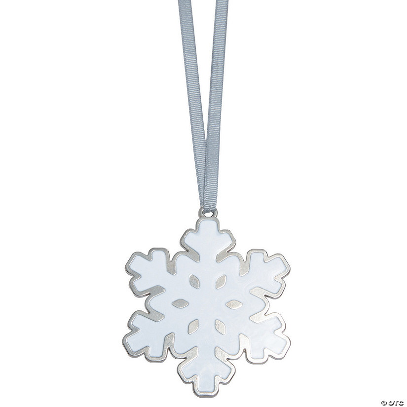 Premium Enamel Snowflake Ornaments - 6 Pc. Image