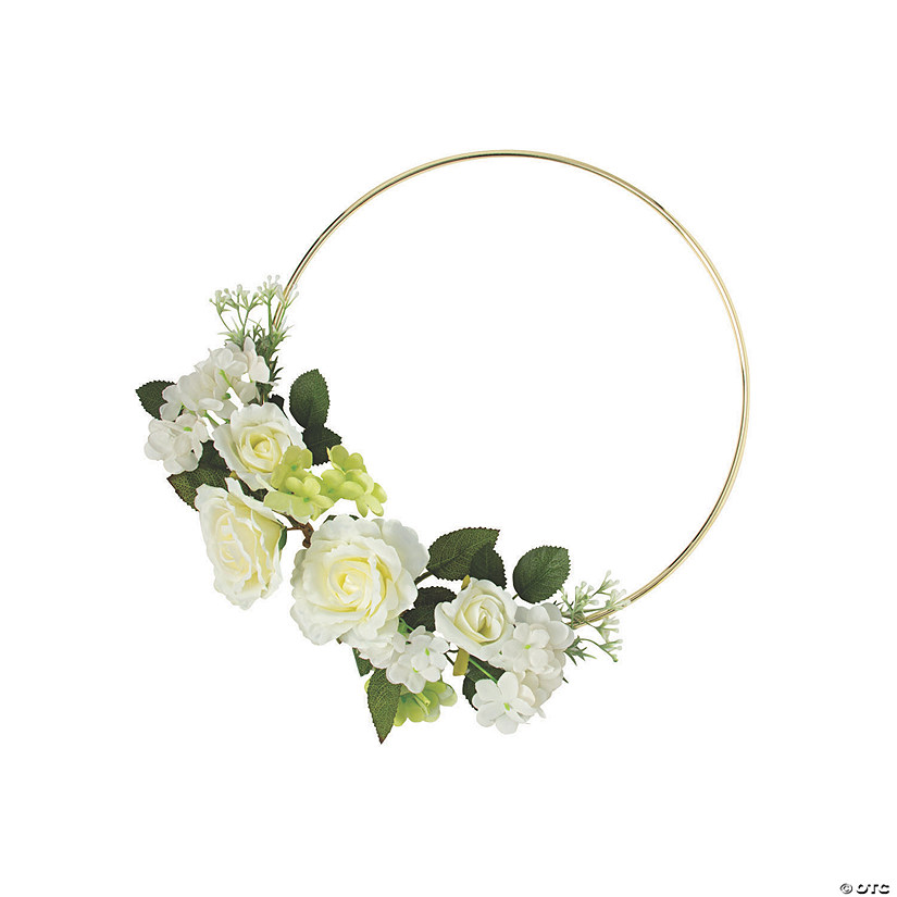 Premium Gold Hoop Decoration with Gardenias Image