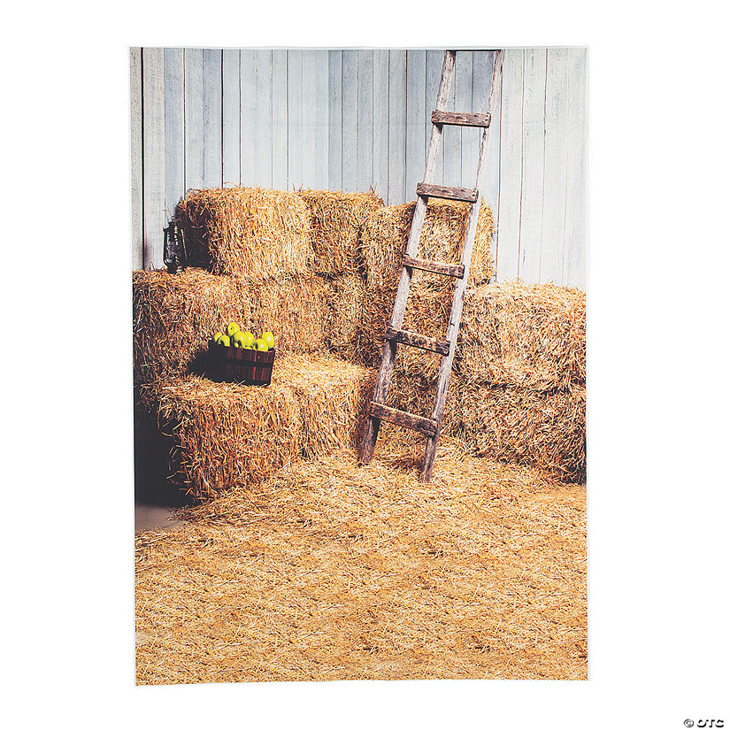 Premium Hay Bales Scene Backdrop Image