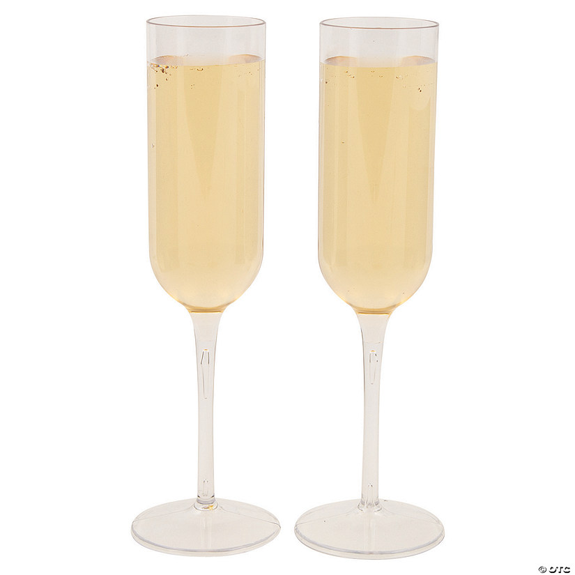 Premium Plastic Champagne Flutes - 25 Ct. Image