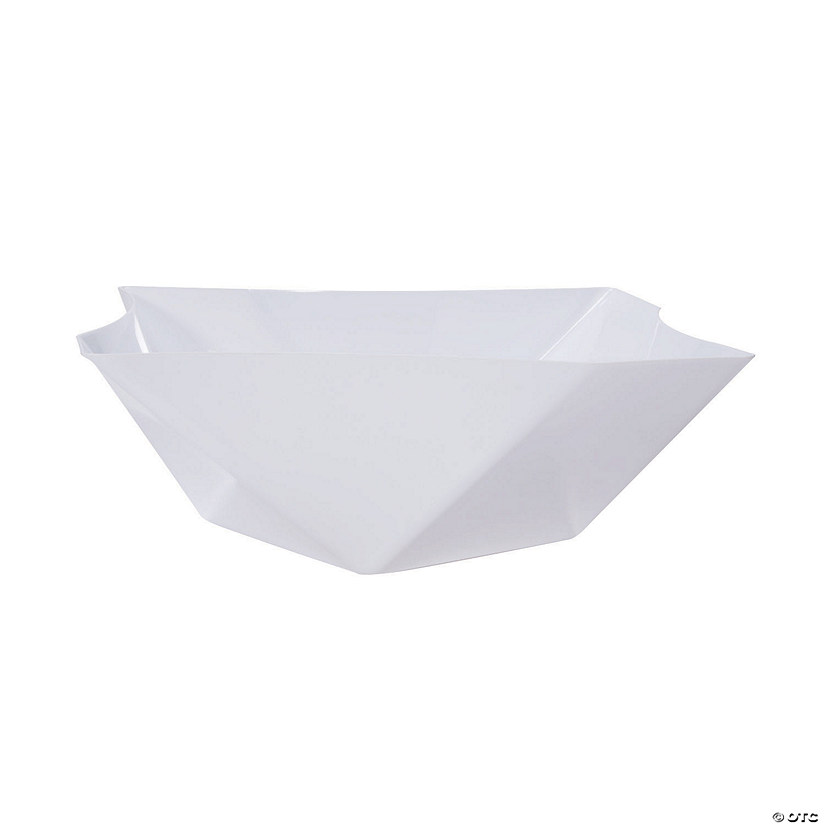 Premium Plastic White Twisted Medium Serving Bowl Discontinued