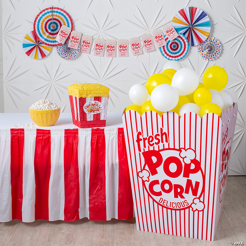 Premium Popcorn Carnival Party Decorating Kit - 10 Pc. Image