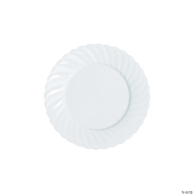 Premium White Elegance Plastic Dessert Plates - 25 Ct. Image