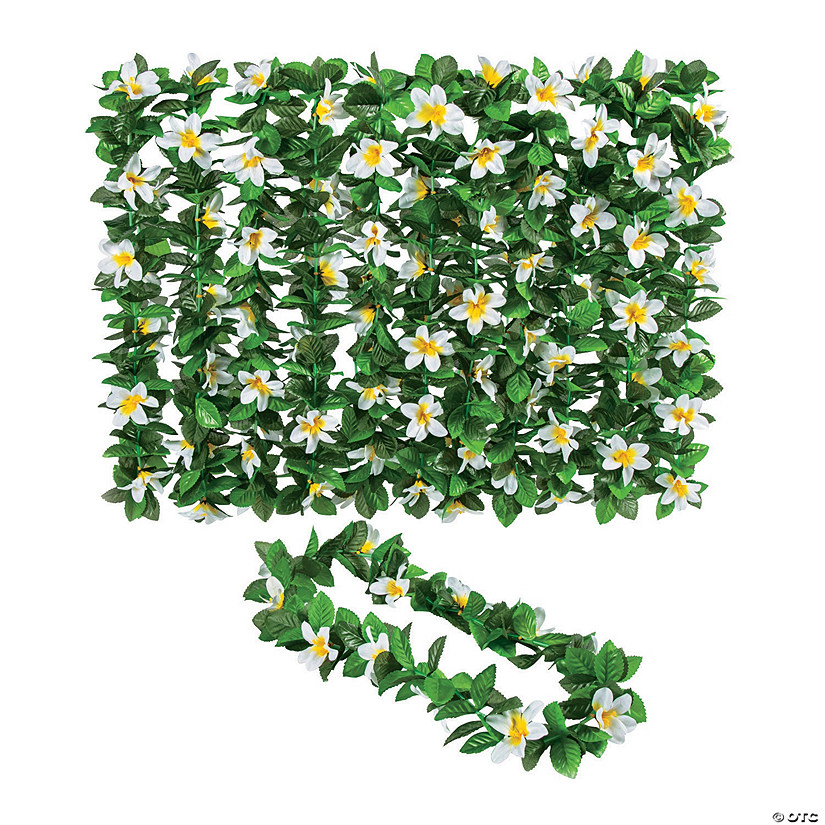 Premium Yellow Flower Maile Polyester Leis - 12 Pc. Image