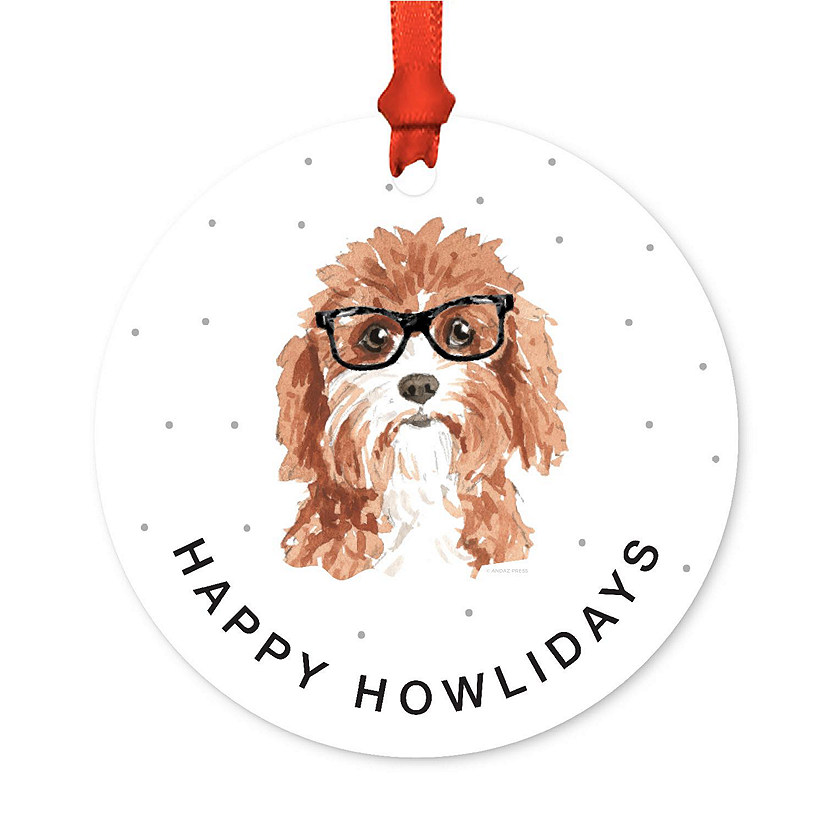 Preppy Dog Metal Ornament Cavapoo Image