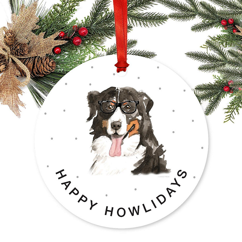 Preppy Metal Ornament Bernese Mountain Image
