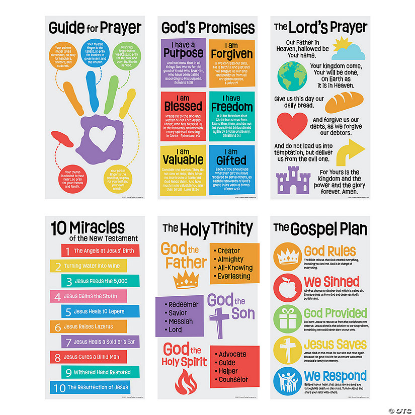 Preschool Faith Poster Set - 6 Pc. | Oriental Trading