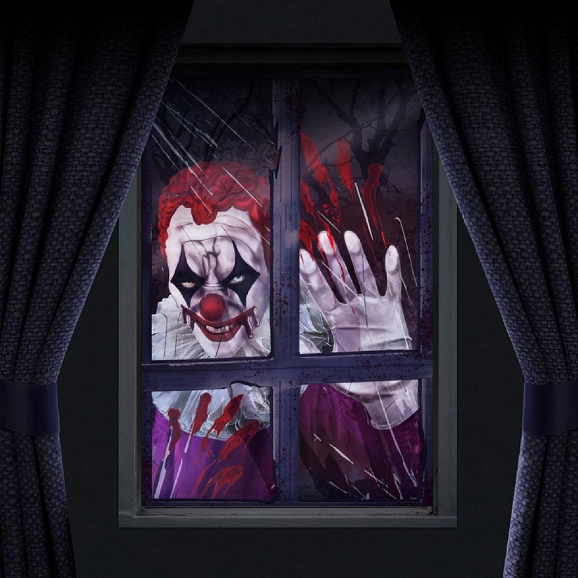Presence - Halloween Killer Clown Curtain Image