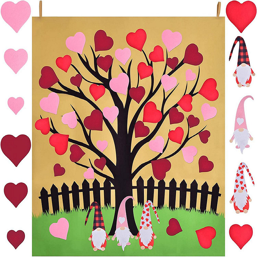 Fun Little Toys Valentine's Day Decorations DIY Felt Tree Wall Room Decor